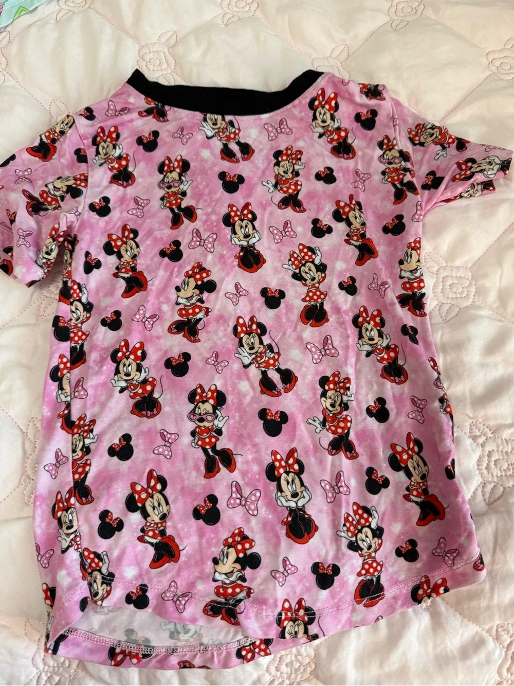 2T- Bundle of Joy- Disney Minnie Mouse Pink Girls' Short Sleeve Bamboo Tee